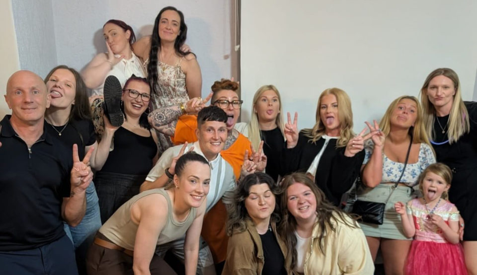 Players and staff of the new women's first team